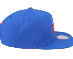 Snapback-Mitchell & Ness Philadelphia 76ers Embroidery Glitch Snapback - Blue
