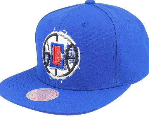 Snapback-Mitchell & Ness Philadelphia 76ers Embroidery Glitch Snapback - Blue