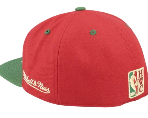Fitted-Mitchell & Ness Philadelphia 76ers Nightmare /Green Fitted - Red