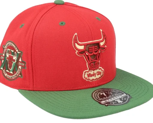 Fitted-Mitchell & Ness Philadelphia 76ers Nightmare /Green Fitted - Red
