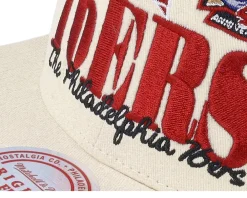Snapback-Mitchell & Ness Philadelphia 76ers Reframe Retro Off Snapback - White