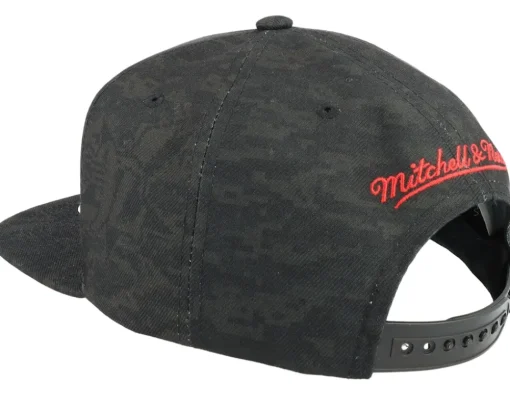Snapback-Mitchell & Ness Philadelphia 76ers Team Digi Camo Snapback - Black