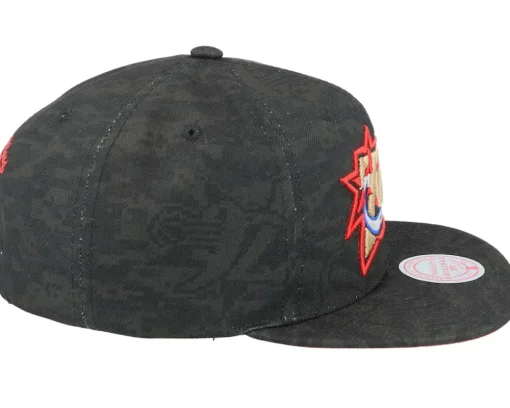 Snapback-Mitchell & Ness Philadelphia 76ers Team Digi Camo Snapback - Black