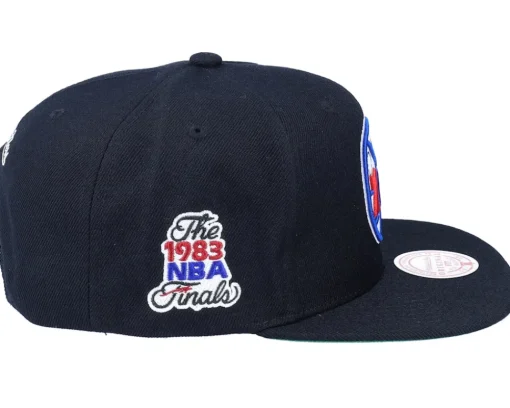 Snapback-Mitchell & Ness Philadelphia 76ers Top Spot Black Snapback -