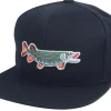 Snapback-Skillfish Pike Applique Patch Black Snapback -
