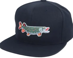 Snapback-Skillfish Pike Applique Patch Black Snapback -
