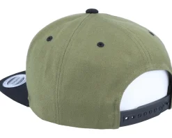 Outlet Skillfish Pike Black Applique Olive/Black Snapback -
