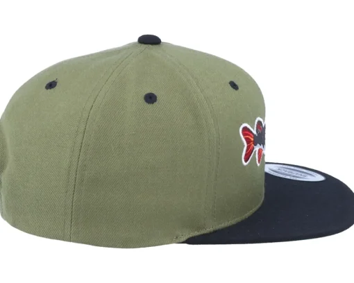 Outlet Skillfish Pike Black Applique Olive/Black Snapback -