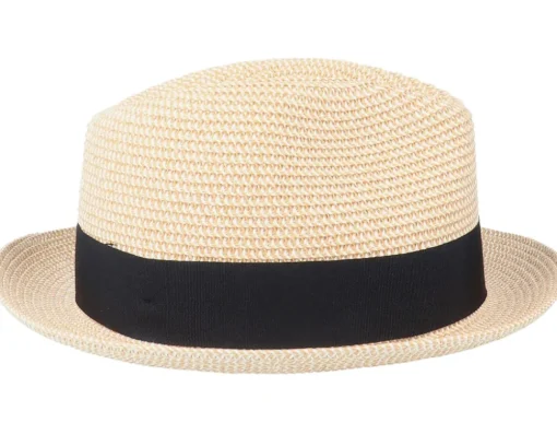 Outlet Jaxon & James Pinch Crown Toyo Braided Natural/Black Trilby -