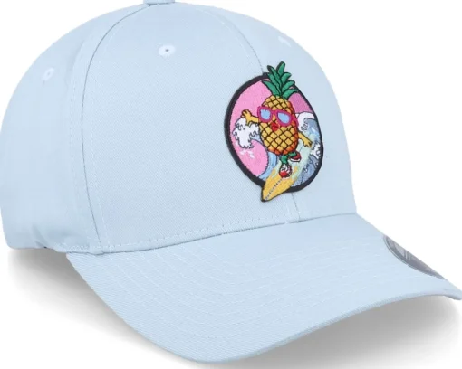 Clearance Iconic Pineapple Surfer Summer Carolina Blue Flexfit -