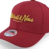Sale Mitchell & Ness Pinscript 110 Red/Gold Adjustable -