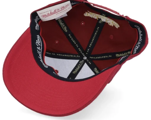 Sale Mitchell & Ness Pinscript 110 Red/Gold Adjustable -