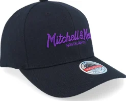 Adjustable-Mitchell & Ness Pinscript /Purple Adjustable - Black