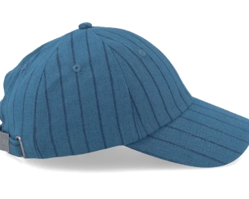 Dad Cap-Lyle & Scott Pinstripe Baseball Cap Apres Navy Dad Cap - Blue