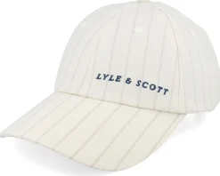 Dad Cap-Lyle & Scott Pinstripe Baseball Cap Apres Navy Dad Cap - Blue