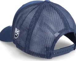 Trucker-Bearded Man Pipe Beard Skull Navy Trucker -