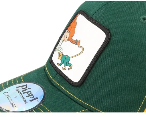 Trucker-Pippi Longstocking Pippi Mr Nilsson /Yellow Trucker - Green