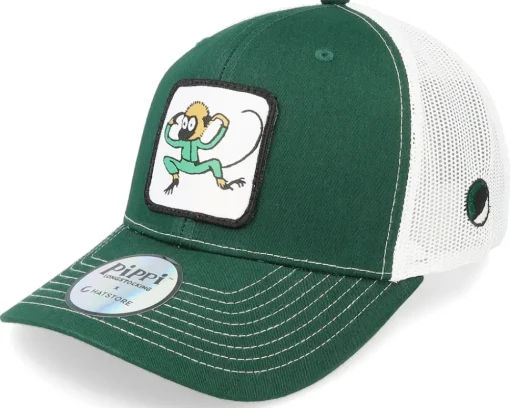 Trucker-Pippi Longstocking Pippi Mr Nilsson /Yellow Trucker - Green