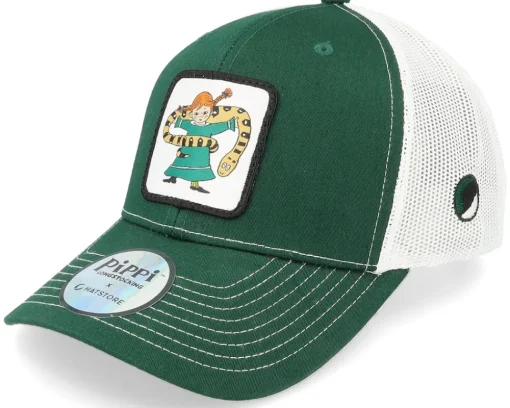 Trucker-Pippi Longstocking Pippi Mr Nilsson /Yellow Trucker - Green