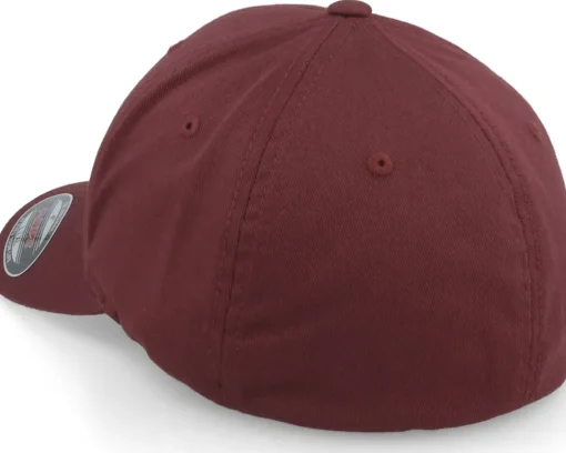 Flexfit-Skillfish Piranha Skull Hex Patch Maroon Flexfit - Red