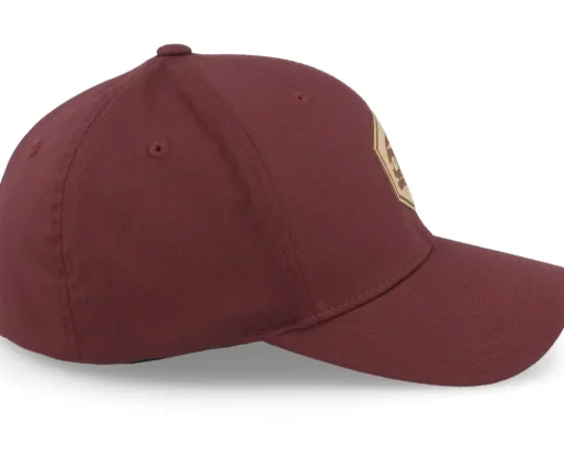 Flexfit-Skillfish Piranha Skull Hex Patch Maroon Flexfit - Red