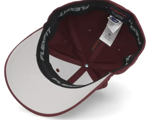 Flexfit-Skillfish Piranha Skull Hex Patch Maroon Flexfit - Red