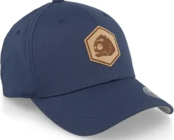Discount Skillfish Piranha Skull Hex Patch Navy Flexfit - Blue
