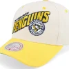 Adjustable-Mitchell & Ness Pittsburgh Penguins Retro Type Pro Off White/Yellow Adjustable - Beige