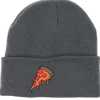 Cuff Beanies-BOOM Pizza Time Graphite Grey Beanie -