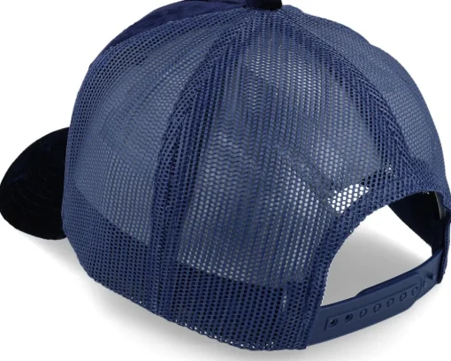 Velvet Caps-Calza Pennello Plague Velvet Navy A-frame Trucker -