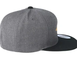 Snapback-Origami Plane Filled Charcoal/Black Snapback -
