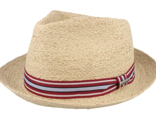 Outlet Stetson Player Raffia Beige Straw Hat -