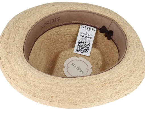 Outlet Stetson Player Raffia Beige Straw Hat -