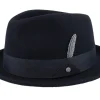 Fedora-Stetson Player Woolfelt 1 Black Fedora -