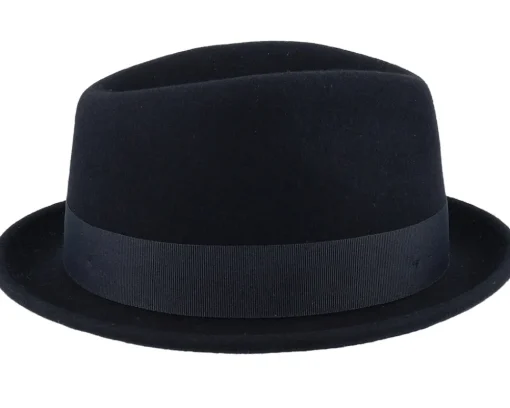Fedora-Stetson Player Woolfelt 1 Black Fedora -