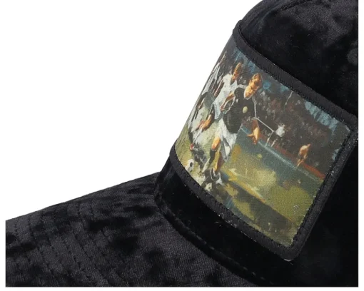 Trucker-Calza Pennello Playing Football Velvet A-Frame Trucker - Black