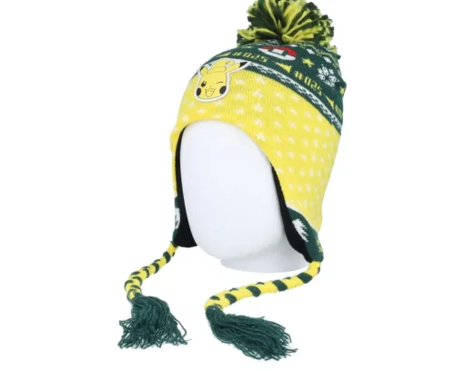 Online Difuzed Pokémon Sherpa Beanie Green/Yellow Pom -