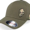 Fashion Army Head Poland Army Skull Olive Wooly Combed Flexfit - Green