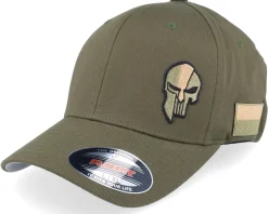 Fashion Army Head Poland Army Skull Olive Wooly Combed Flexfit - Green