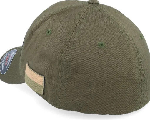 Fashion Army Head Poland Army Skull Olive Wooly Combed Flexfit - Green