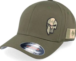 Fashion Army Head Poland Army Skull Olive Wooly Combed Flexfit - Green