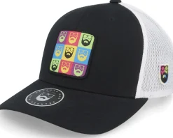 Trucker-Bearded Man Pop Art Patch Black/white Trucker -