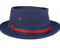 Pork Pie Hats-Stetson Pork Pie Co/Pes Blue Pork Pie -