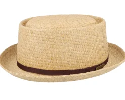 Pork Pie Hats-Stetson Pork Pie Toyo Natural Straw Hat -