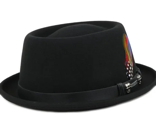 Pork Pie Hats-Stetson Pork Pie Woolfelt Black -