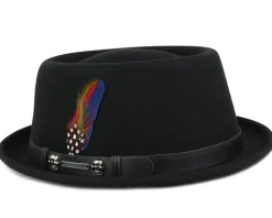 Pork Pie Hats-Stetson Pork Pie Woolfelt Black -