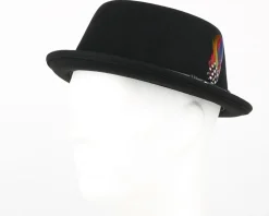 Pork Pie Hats-Stetson Pork Pie Woolfelt Black -
