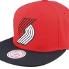 Snapback-Mitchell & Ness Portland Trail Blazers Core Basic Red/Black Snapback -