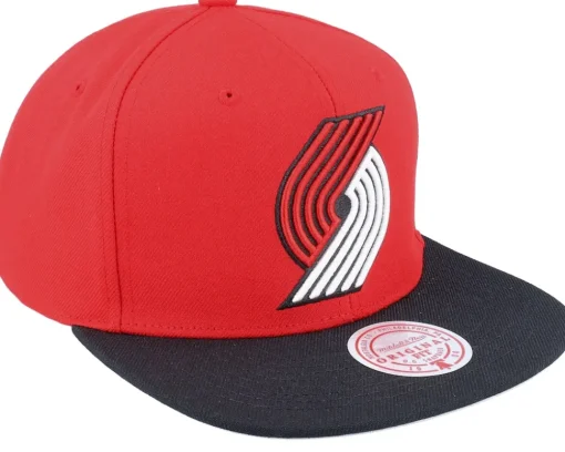 Snapback-Mitchell & Ness Portland Trail Blazers Core Basic Red/Black Snapback -