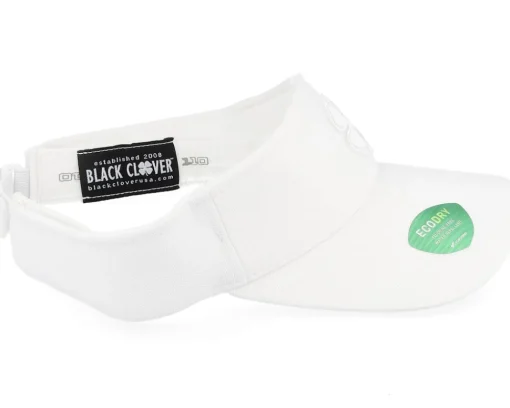 New Black Clover Premier 12 W 3d Clover Visor - White